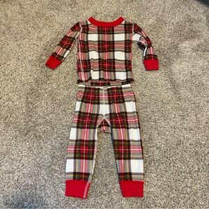Hanna Andersson Red Plaid Kids Pajamas 2T